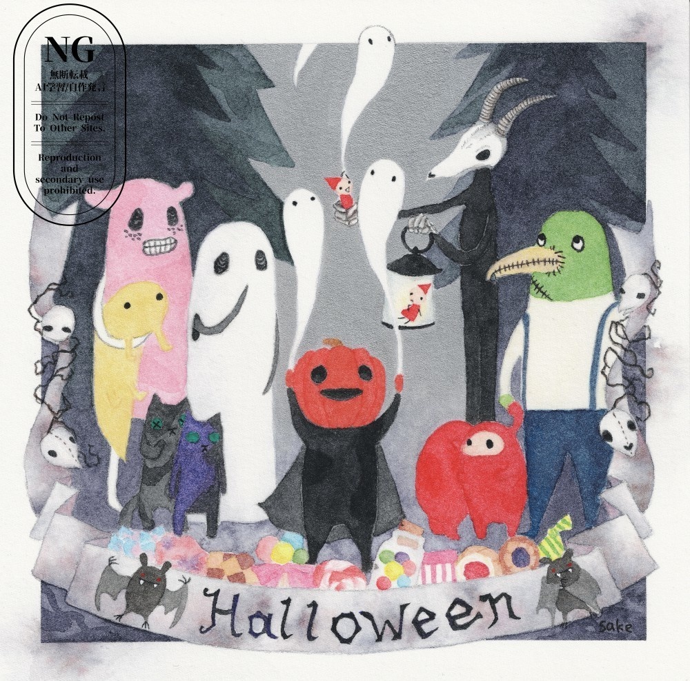 原画 「年に一度のハロウィンに」