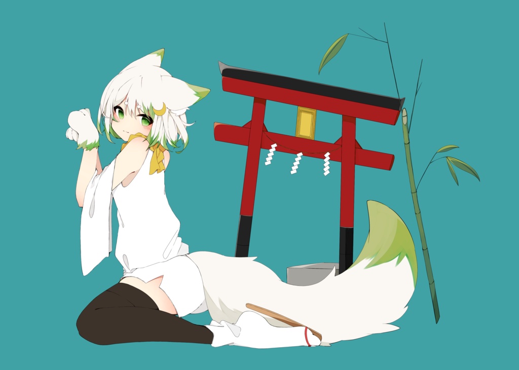 和風獣耳クリアファイル