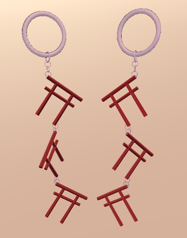 【無料!】鳥居イヤリング