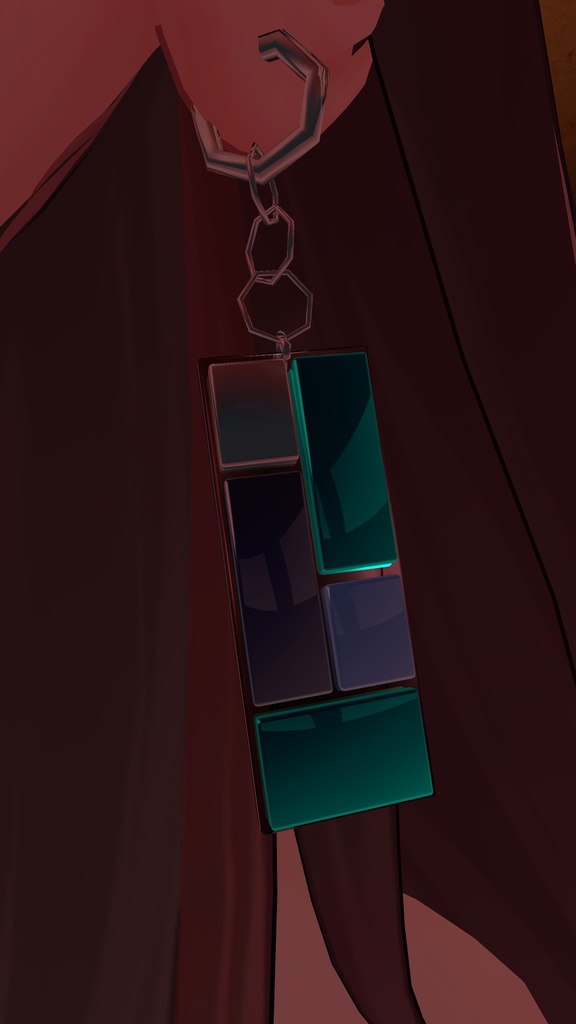 (無料!)タイル風イヤリング