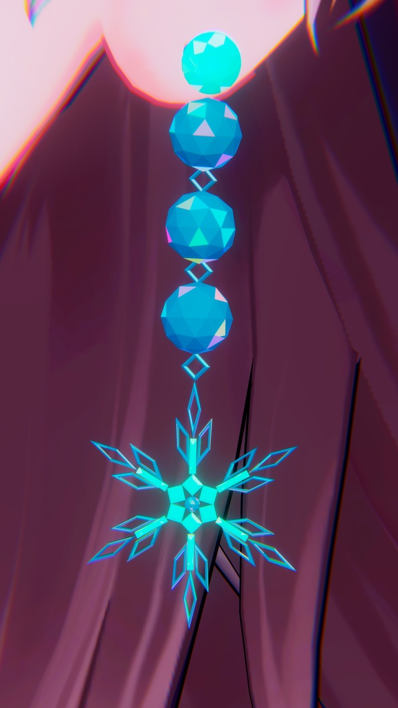 氷の結晶耳飾り