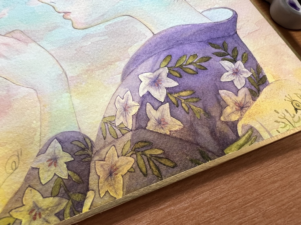 ミニ色紙原画「初秋」