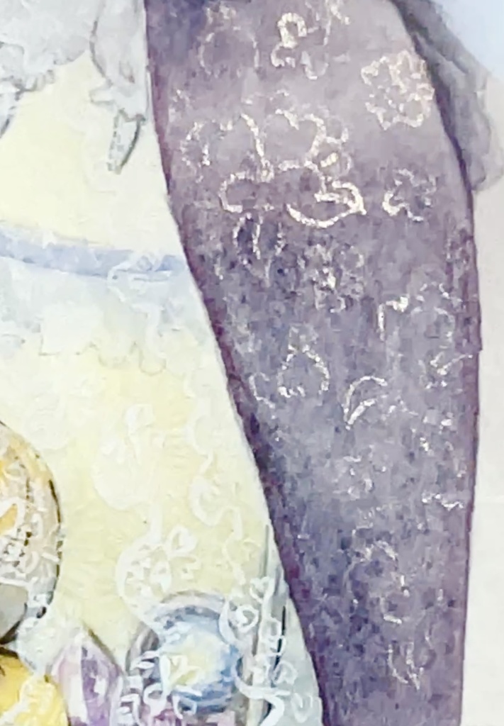 額装水彩原画「ムーングロウの双子」