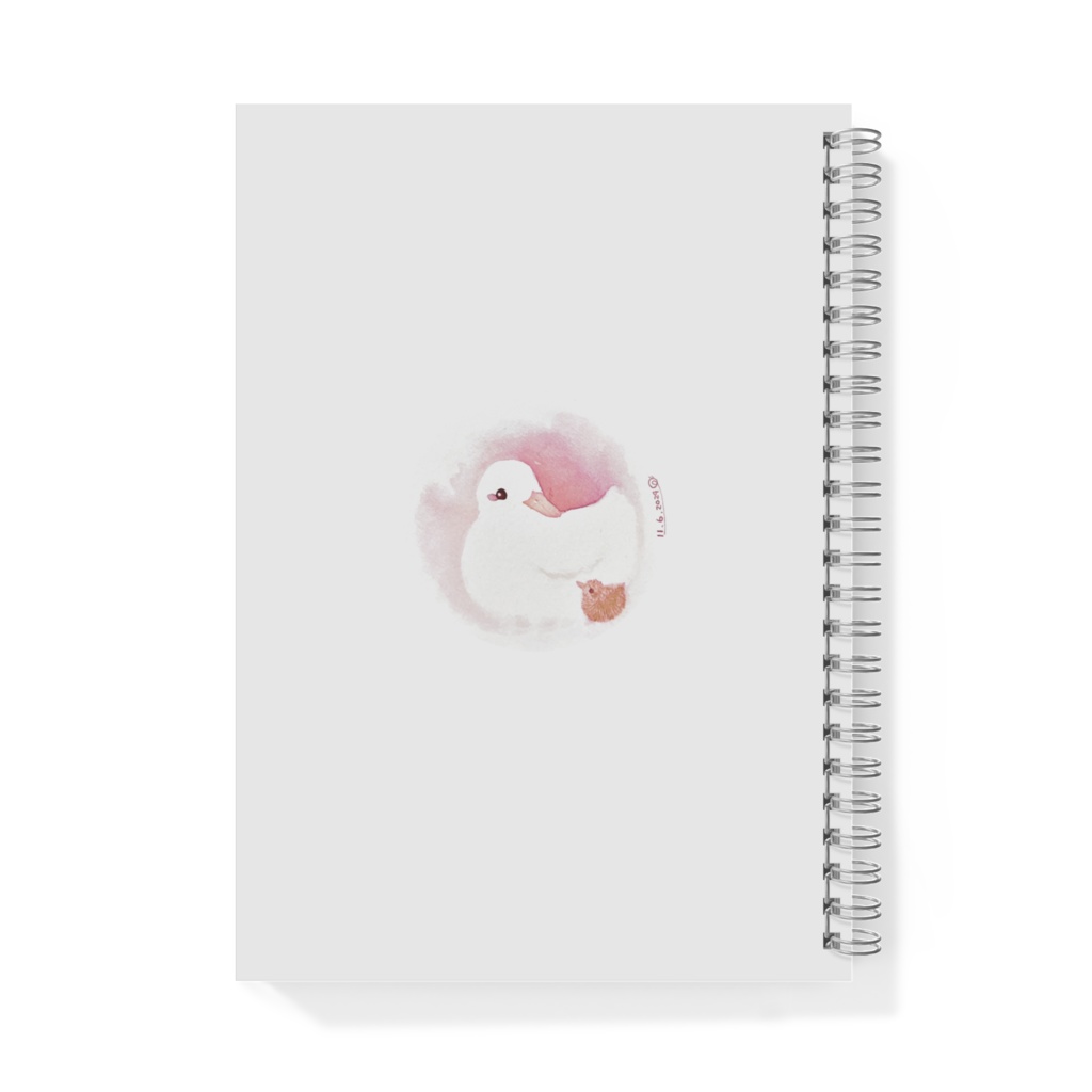 A5リングノート「綿毛ちゃん・夕焼けアヒル」