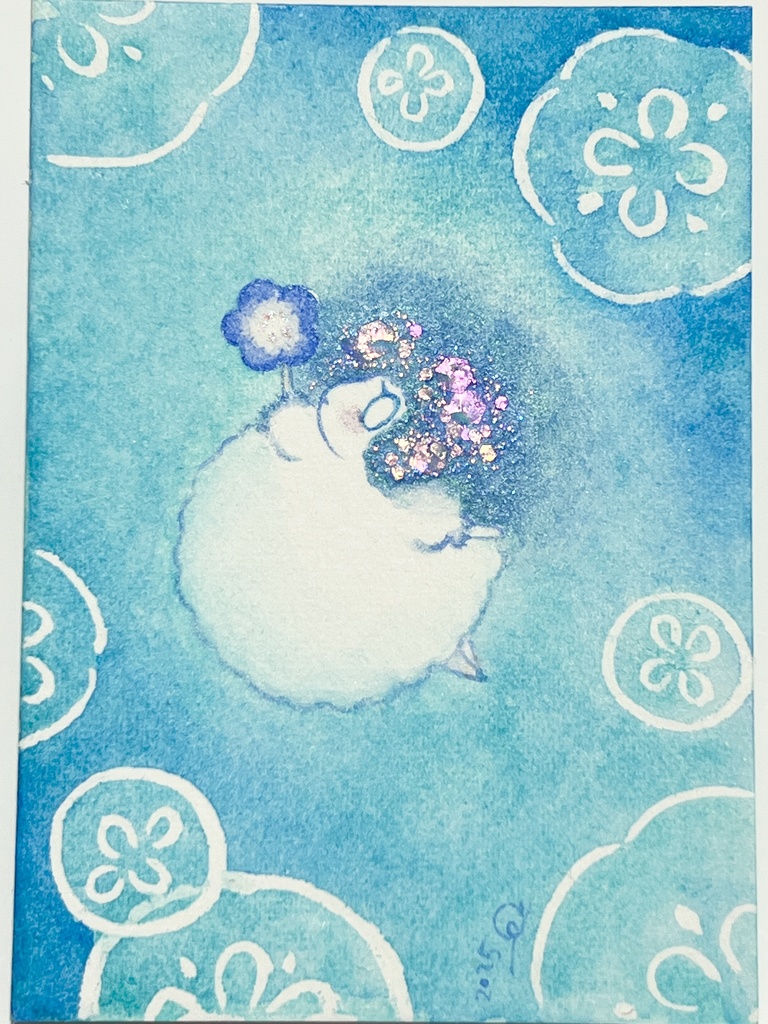 ATC原画「青が混ざる場所」