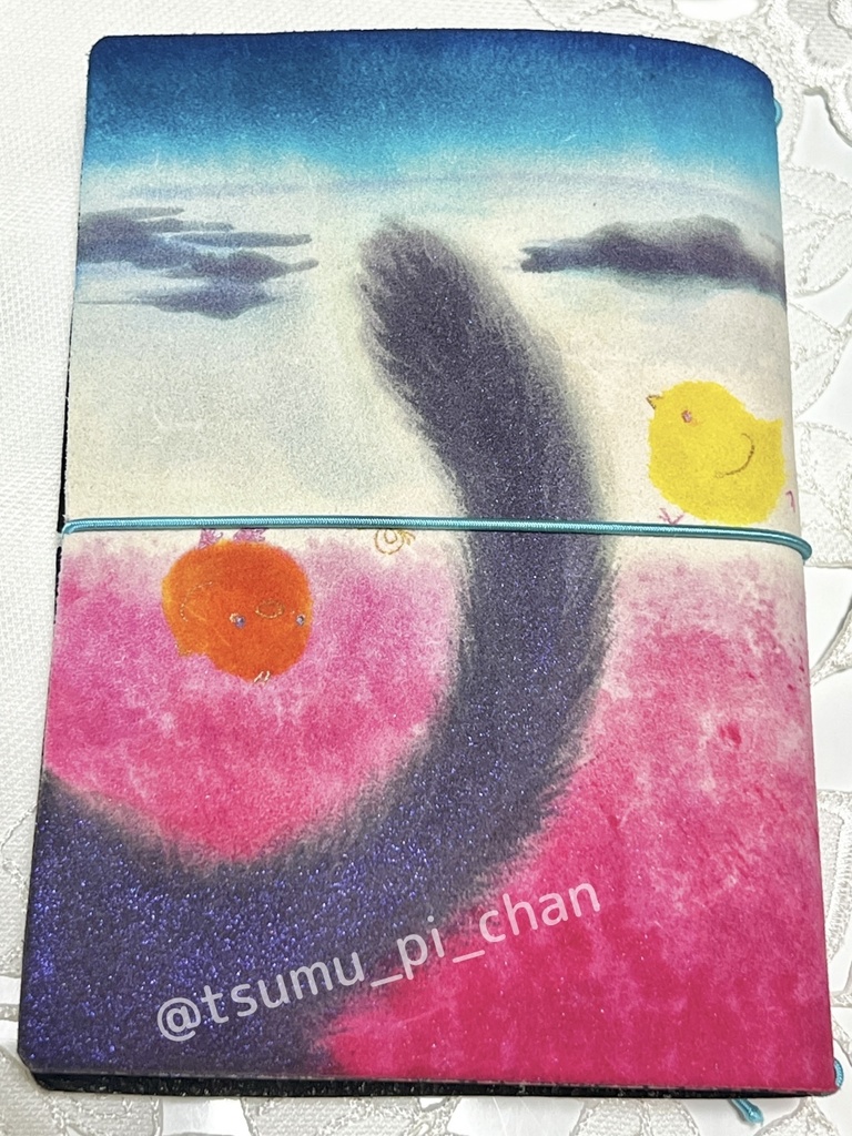 革のひとおりノート「ねこふわふわ」