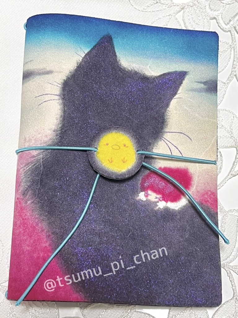 革のひとおりノート「ねこふわふわ」