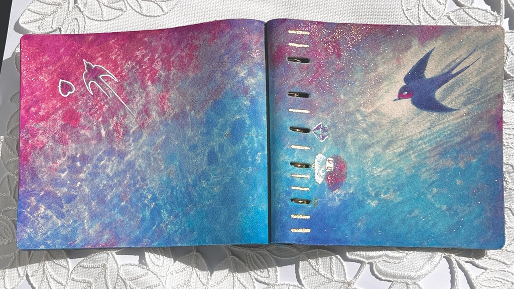 折り返せる手帳・M5スクエア「金の指輪」