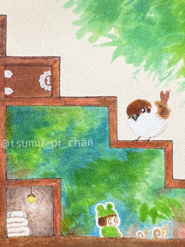 折り返せる手帳・M5スクエア「階段箪笥」