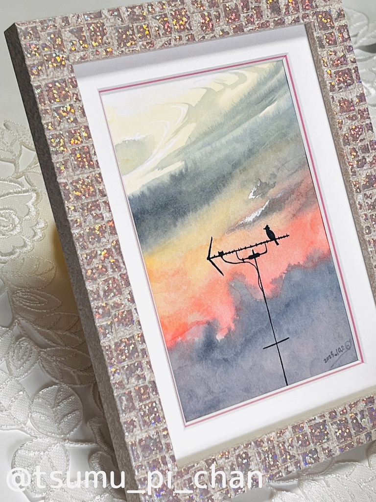 額装原画「秋 そこに」