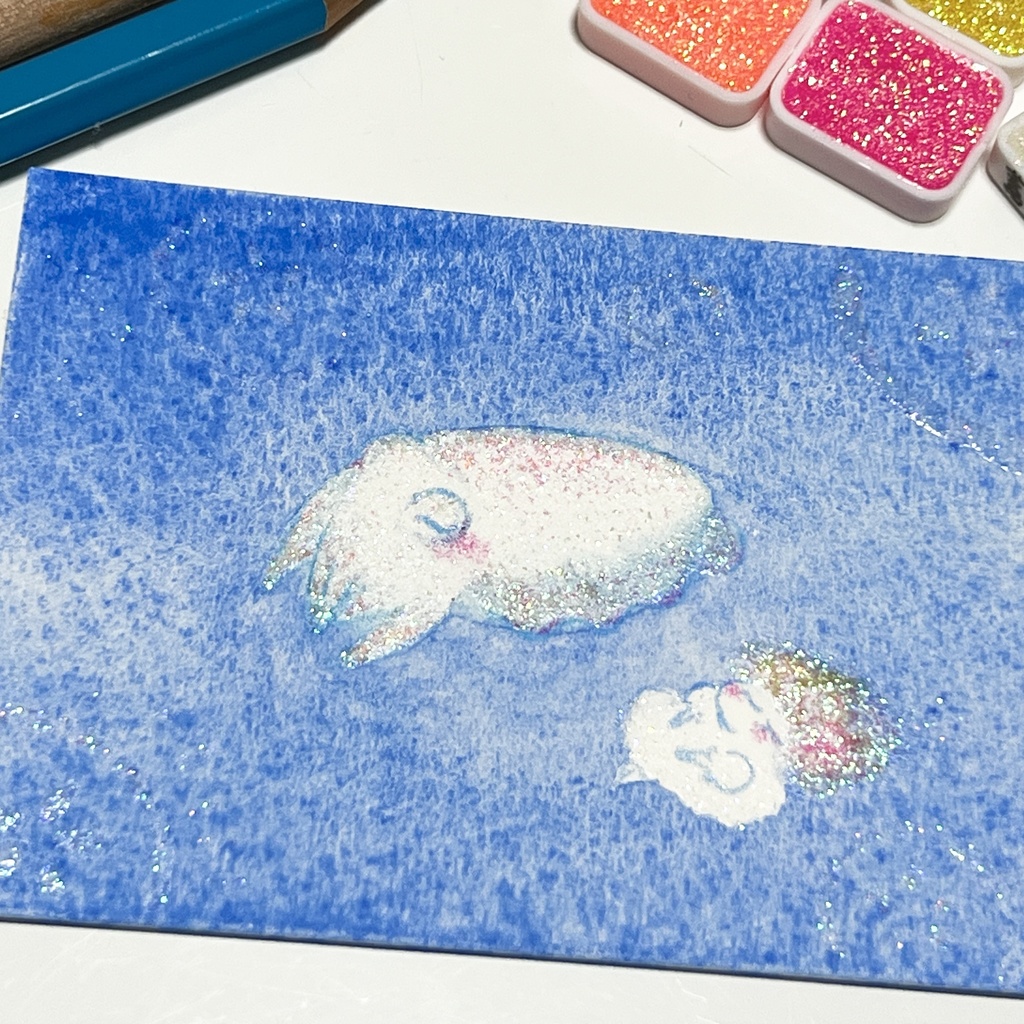 ATC原画「コウイカふわふわ」