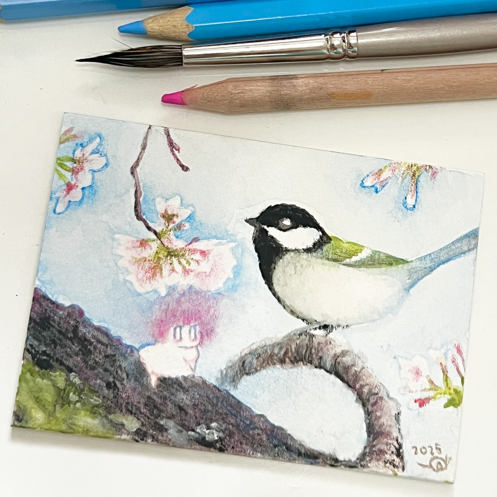 ATC原画「春の出会い」