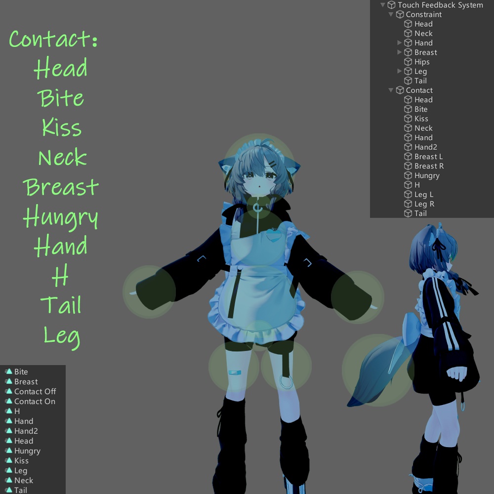 Touch Feedback System for Mafuyu 撫でると表情が変わる!