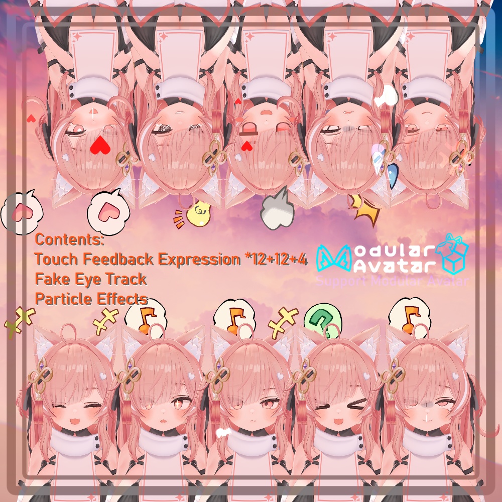 Touch Feedback System for イチゴIchigo 撫でると表情が変わる!