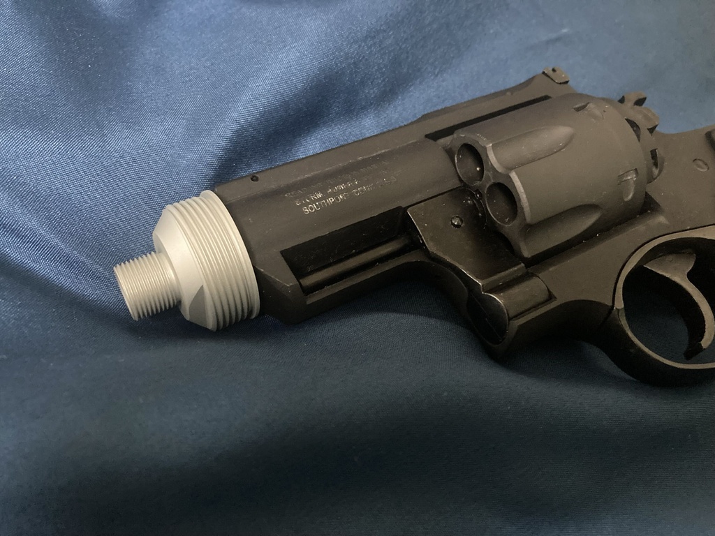 マルシン製 スーパーレッドホーク M4バレルナット+M14逆ねじアダプター