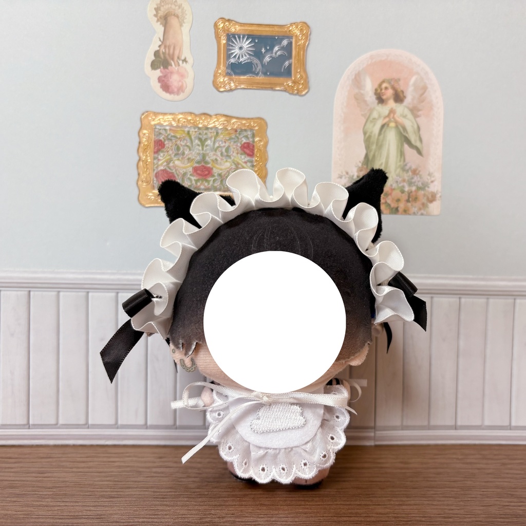 ぬい用猫耳ヘッドドレス🤍✖️スタイ☁️セット