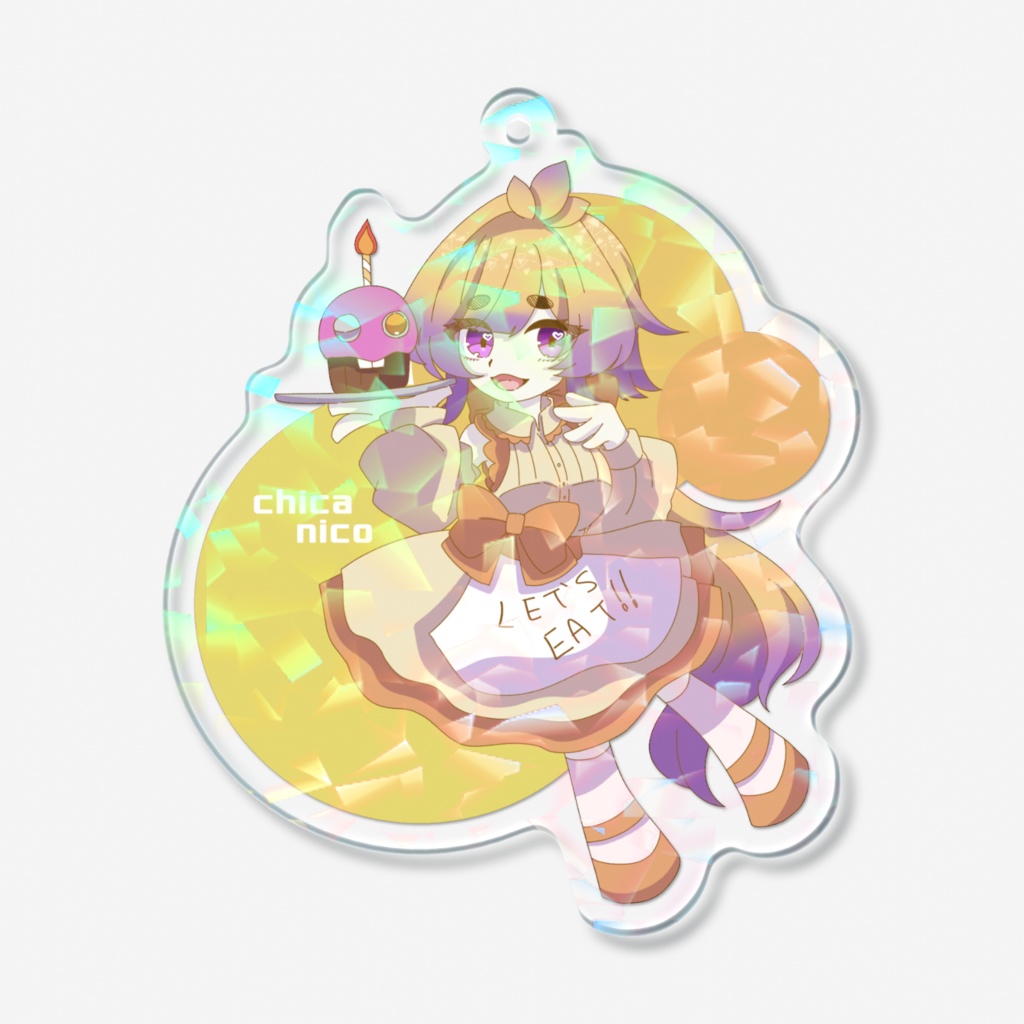 チカにこちゃん　ホログラムアクリルキーホルダー