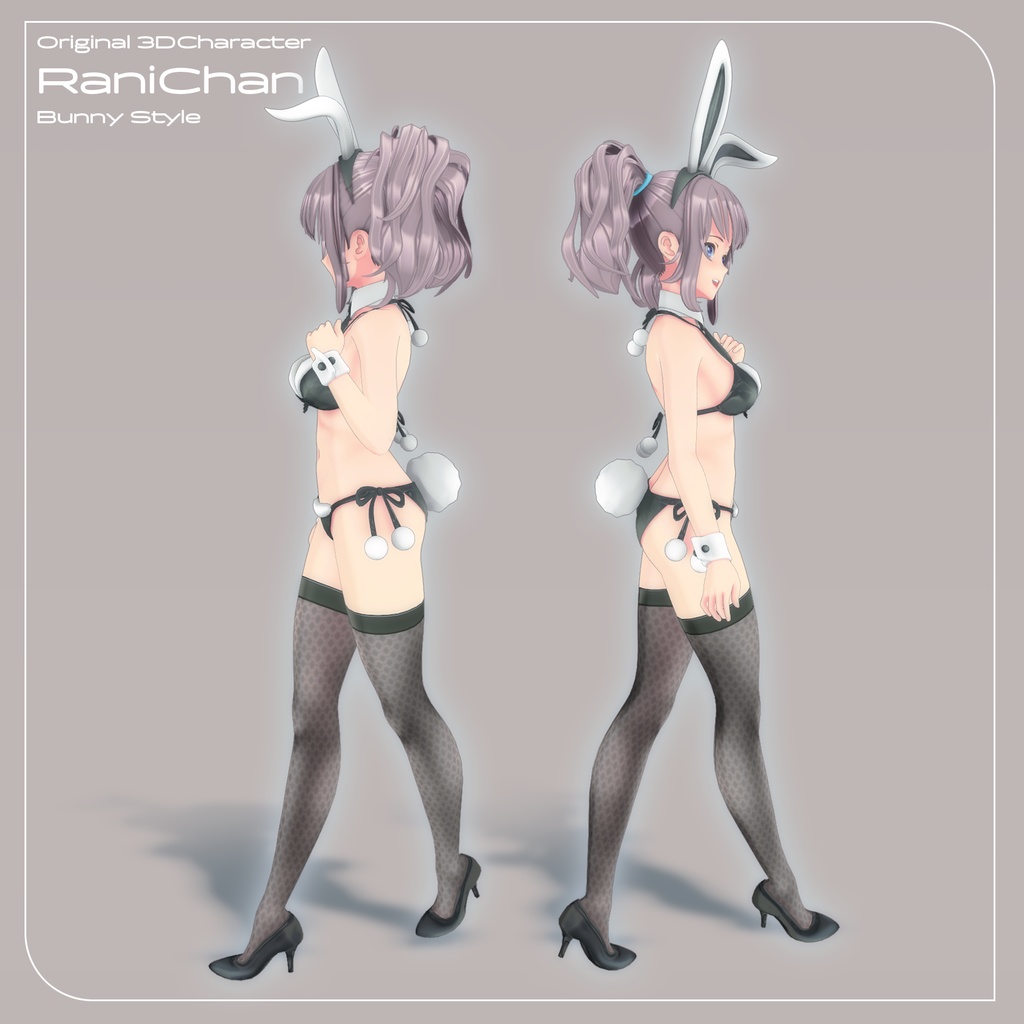 【VRChat対応 オリジナル3Dキャラクター】らにちゃん バニースタイル / VRC_W000_Rani000