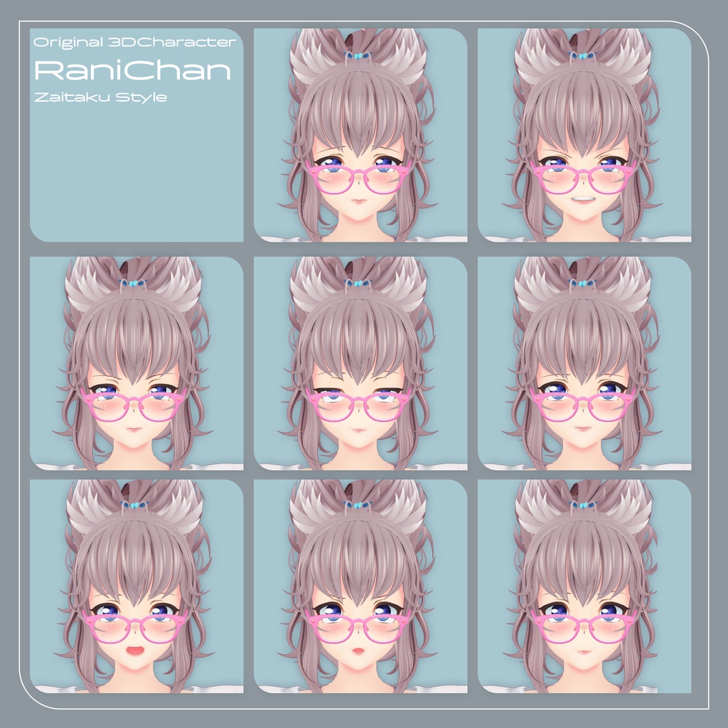 ★セール中!【VRChat向け オリジナル3Dモデル】らに 在宅スタイル / Tシャツ / VRC_W000_Rani002