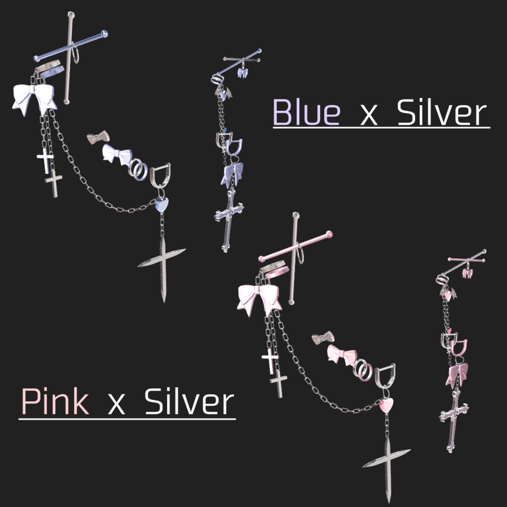 【11アバター対応】こあくまぴあす -Koakuma earring-