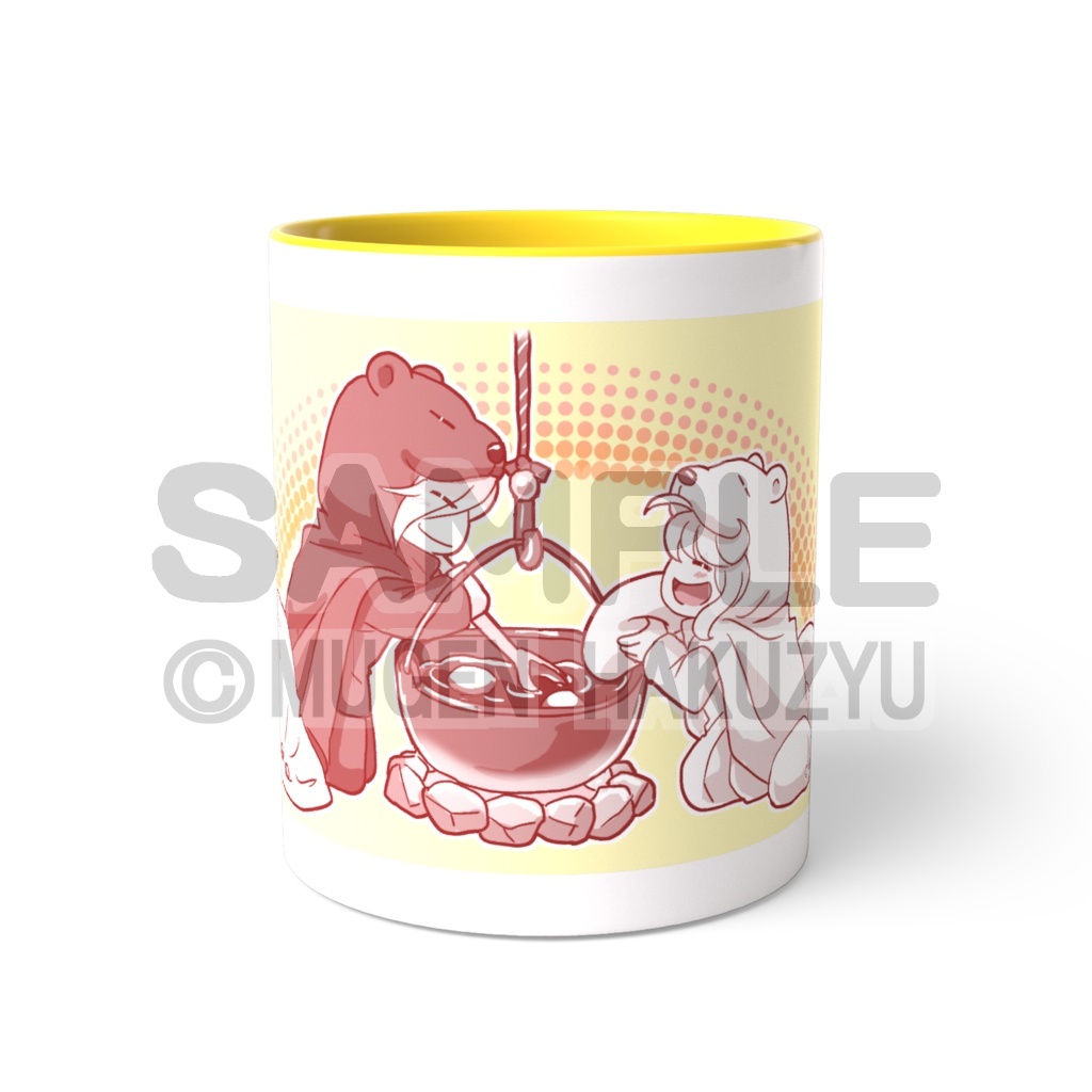 優と餅姫03クロとシロの甘雪 マグカップ