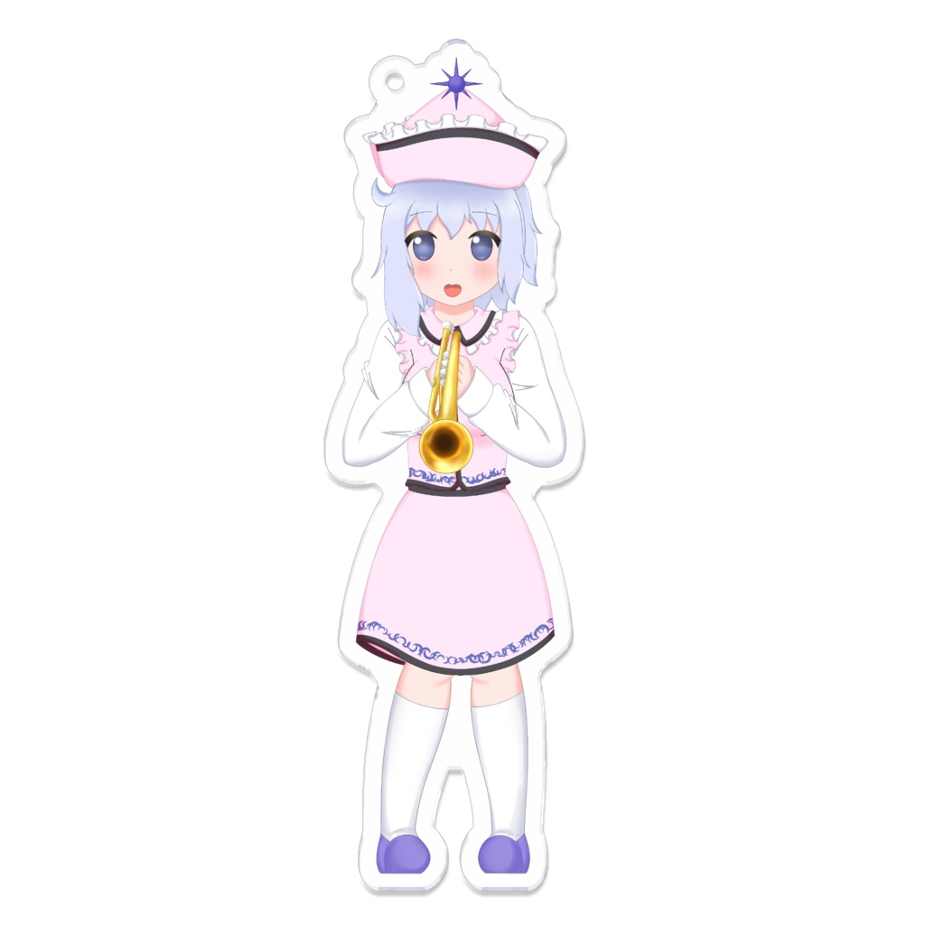 イラスト　手描き 東方Project モノクロ　「メルランプリズムリバー」 同人手描きイラスト メルラン・プリズムリバー 東方project 鉛筆