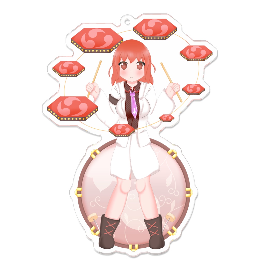 東方projectアクリルキーホルダー　堀川雷鼓