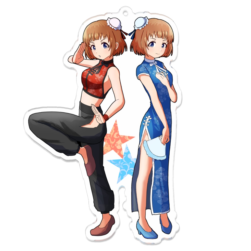 赤青中華工藤忍アクキー100mm