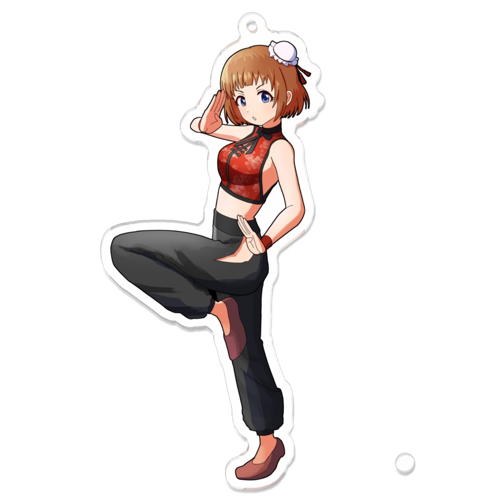 赤中華工藤忍アクキー 100mm