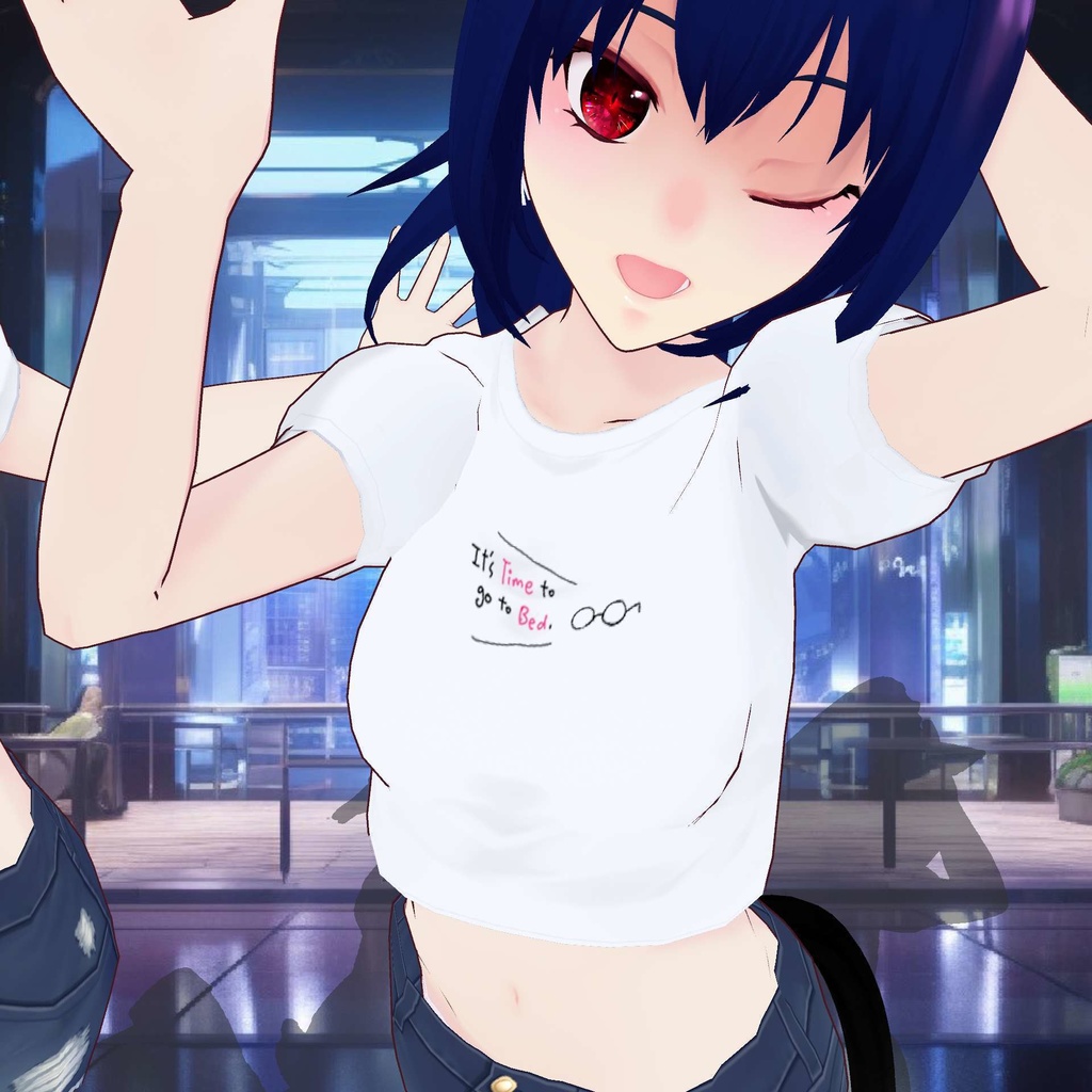 【FREE/無料】やれやれ短T Yareyare Short Sleeve T-shirt(自由換色OK)【VRoid】