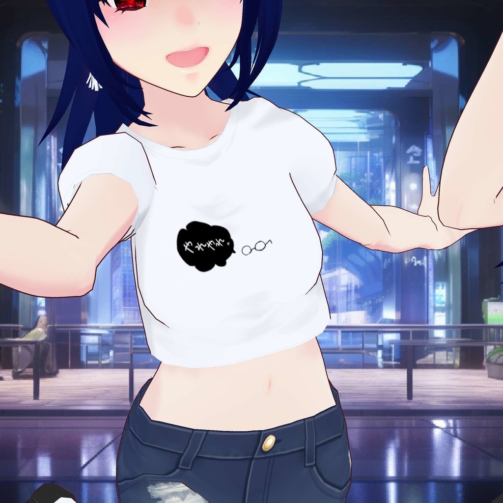 【FREE/無料】やれやれ短T Yareyare Short Sleeve T-shirt(自由換色OK)【VRoid】