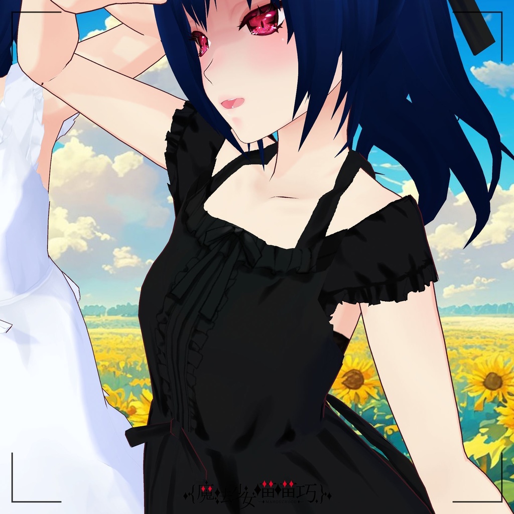 夏のスパゲッティストラップワンピース 夏細肩帶OnePiece【VRoid衣装】