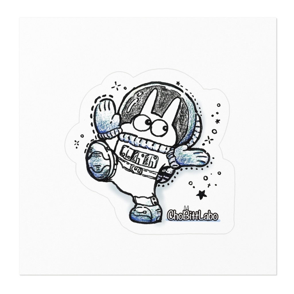 「コスモうさぎ」ステッカー