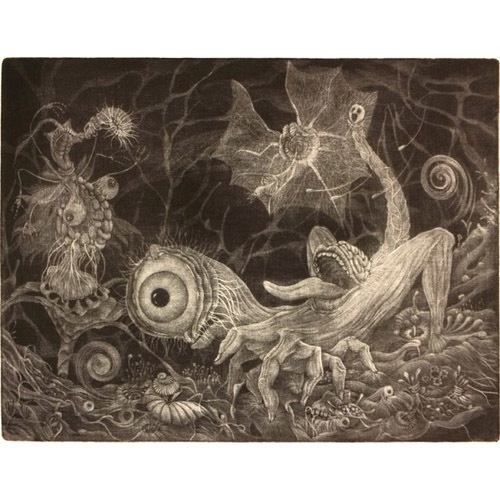 銅版画:魍魎の栖(もうりょうのすみか)