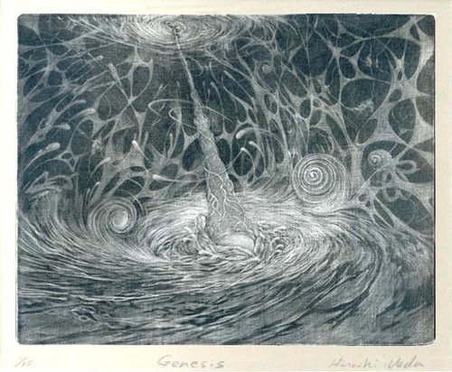 銅版画:創世(古事記より)