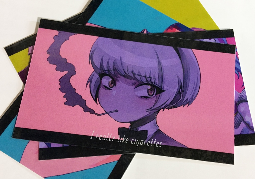 ステッカー： タバコガール【送料込】