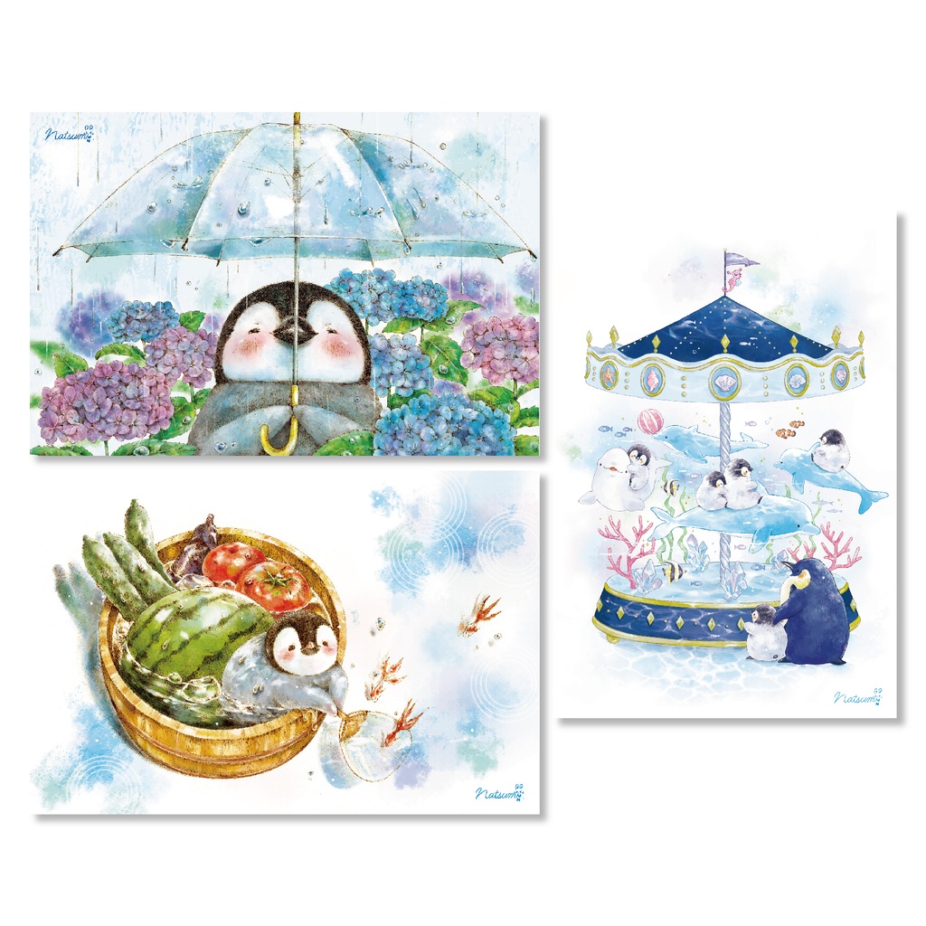 イラストカード（ポストカードサイズ）３枚セット①