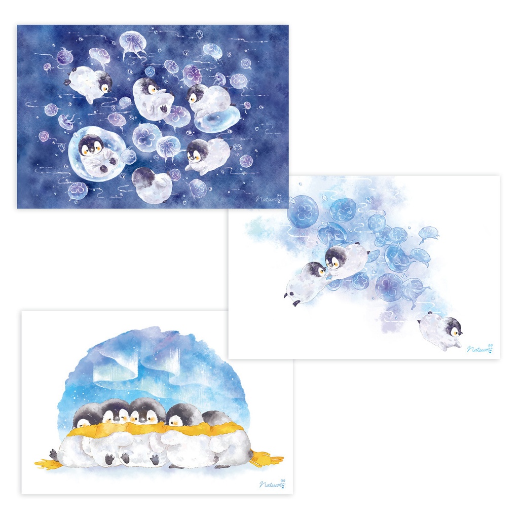 イラストカード（ポストカードサイズ）３枚セット②