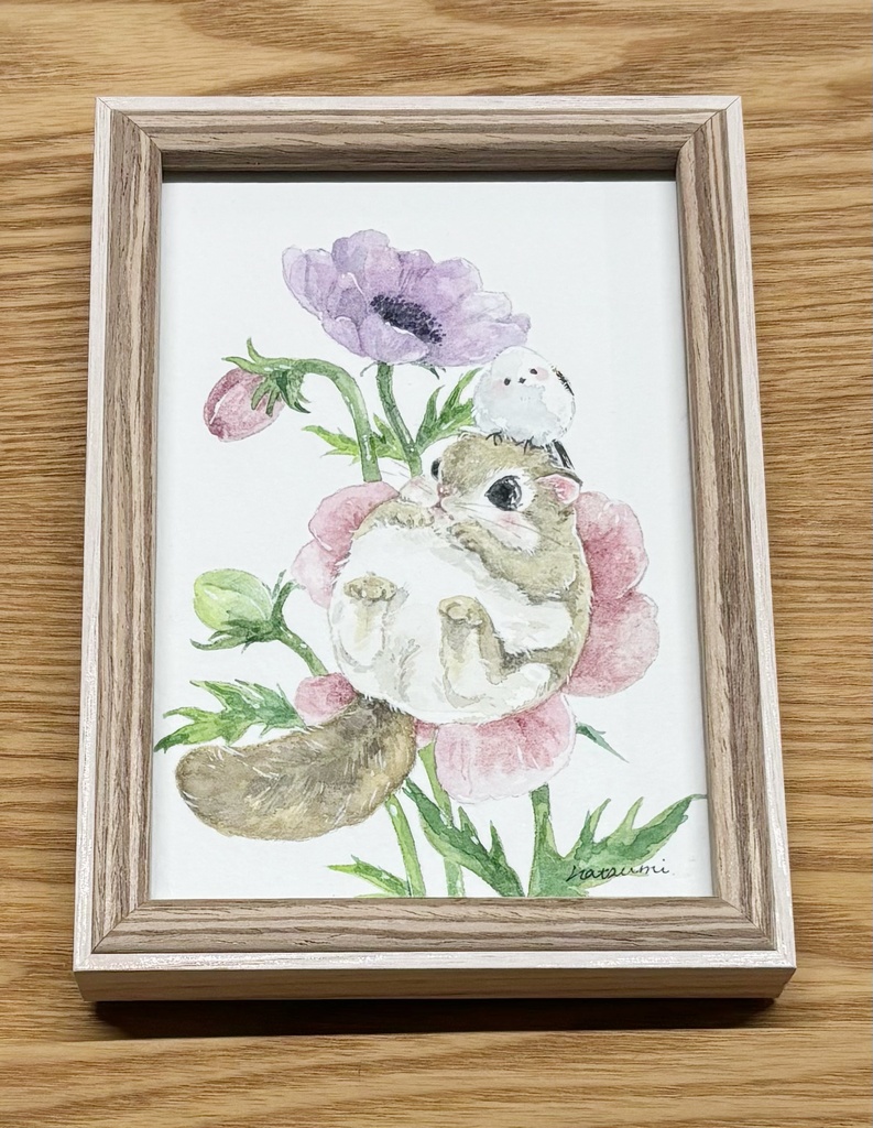 エゾモモンガとシマエナガ