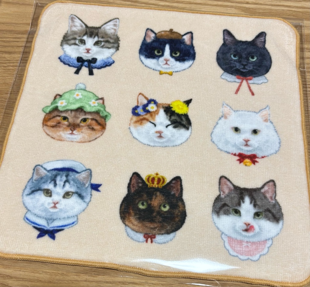 猫のミニタオル