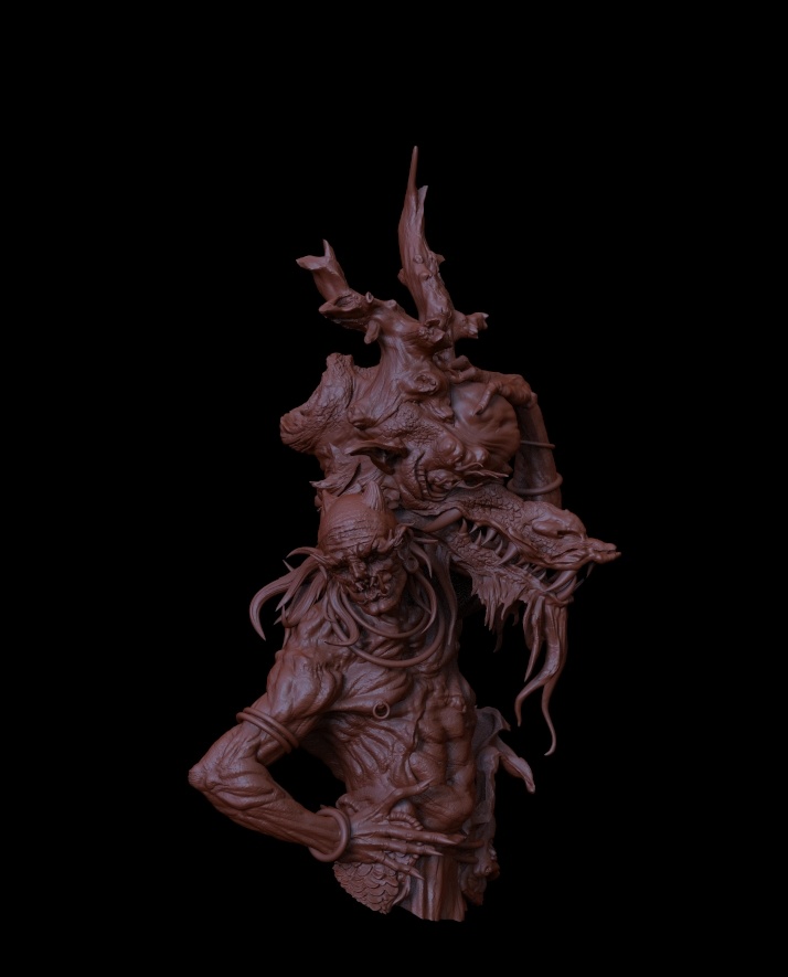 【夜叉屠龍】STL file for 3D printing