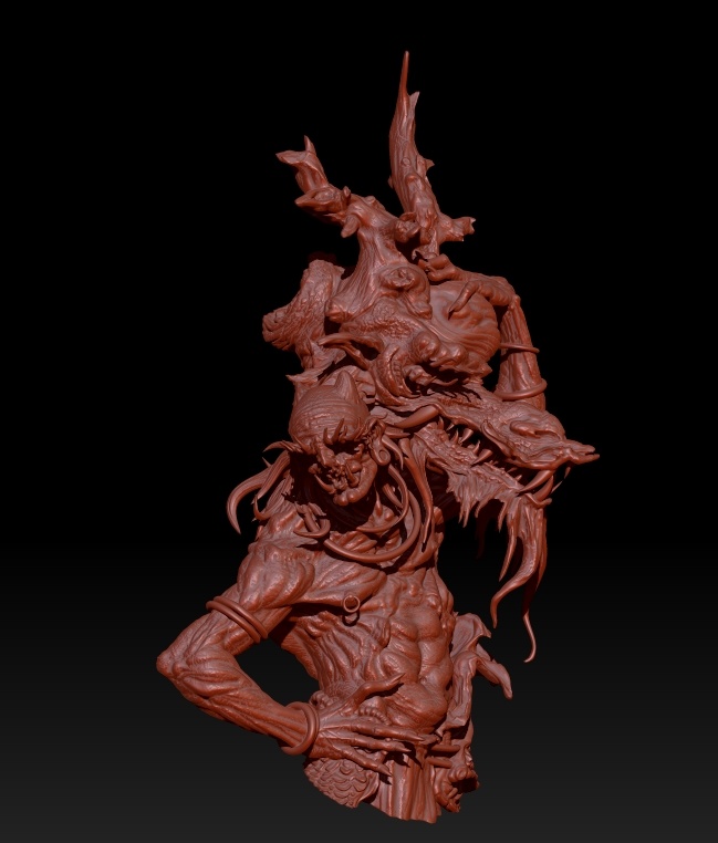  【夜叉屠龍】STL file for 3D printing