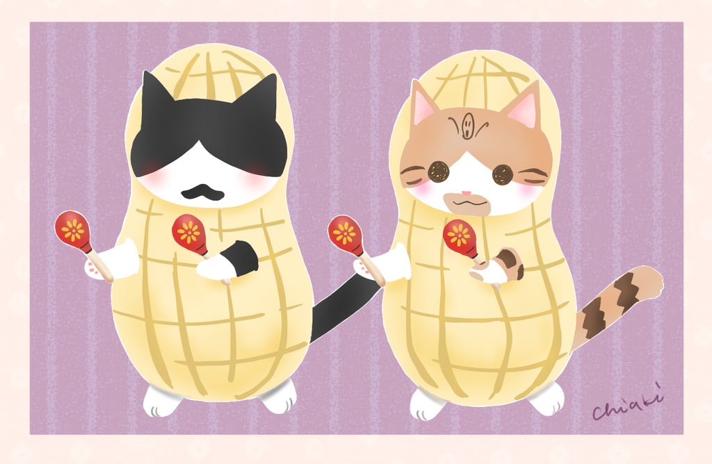 ピーナツ猫のマステ