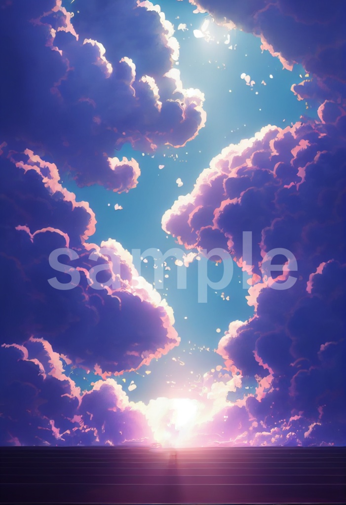 空と雲をイメージした背景素材 11枚セット