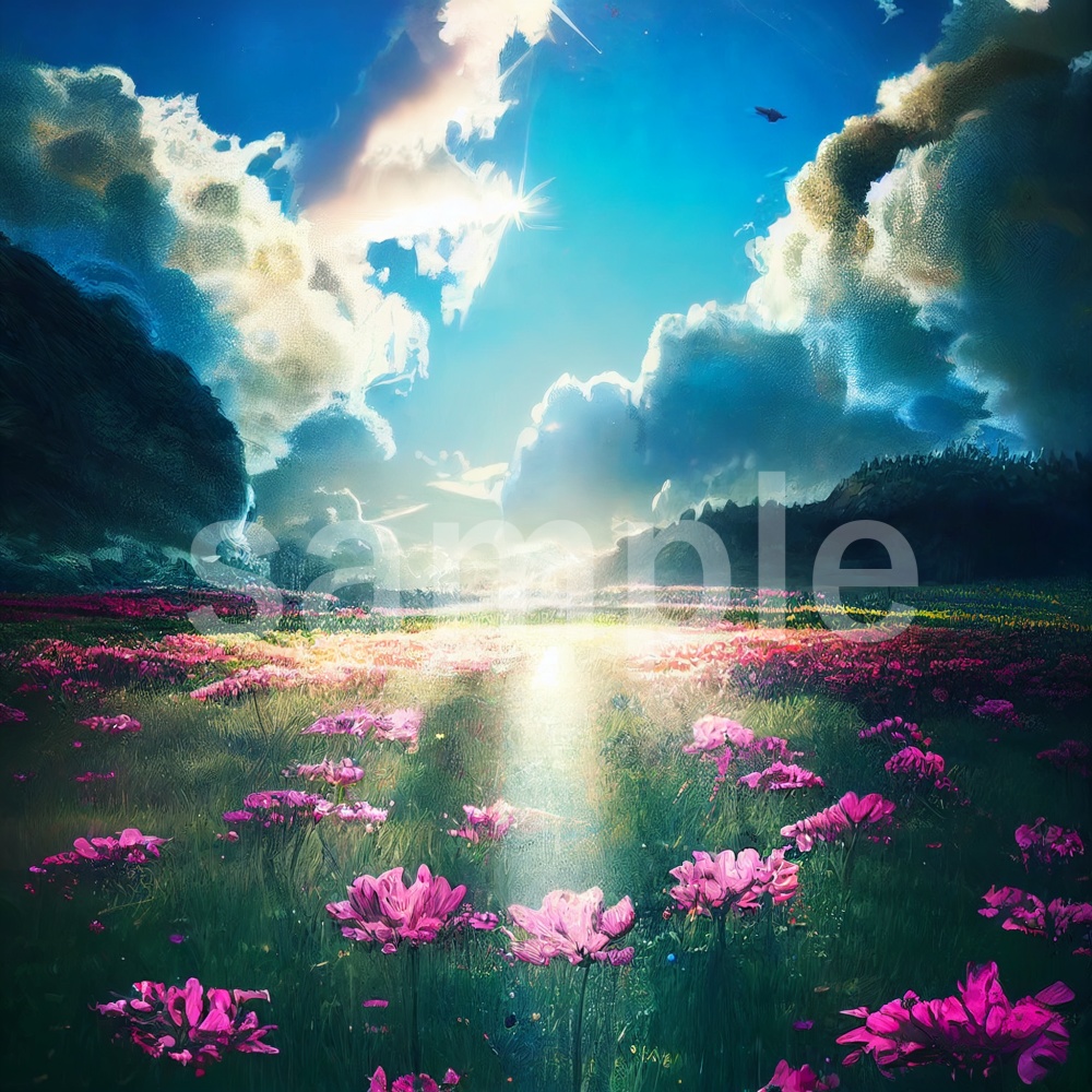 おとぎ話の草原をイメージしたイラスト背景素材 8枚セット