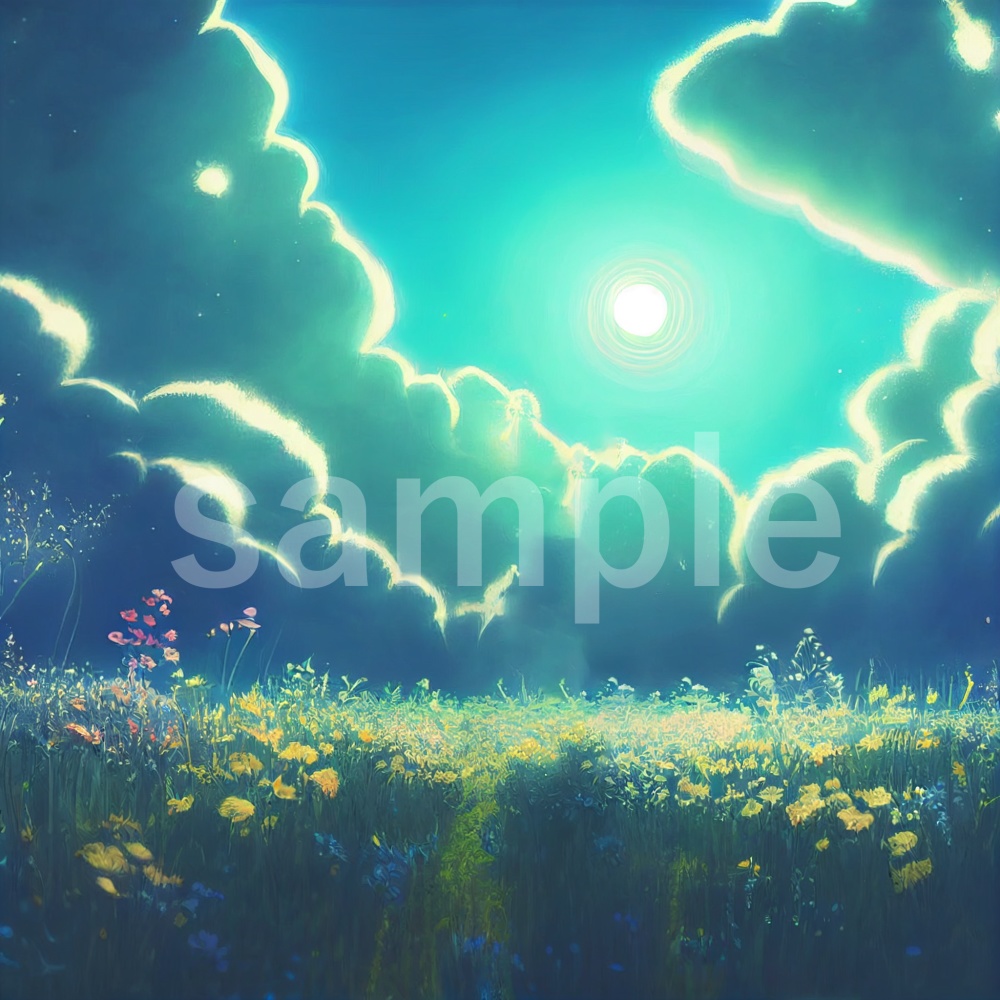 おとぎ話の草原をイメージしたイラスト背景素材 8枚セット