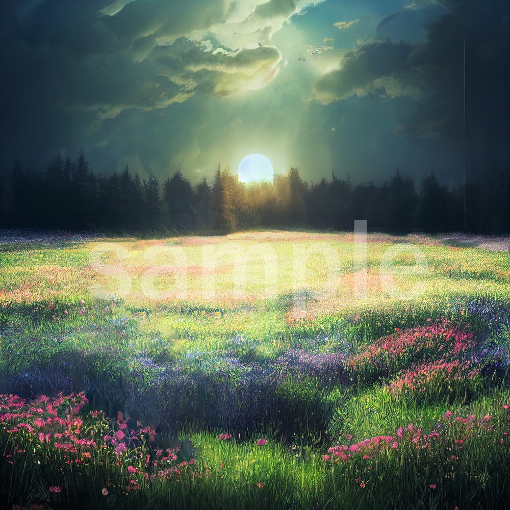 おとぎ話の草原をイメージしたイラスト背景素材 8枚セット