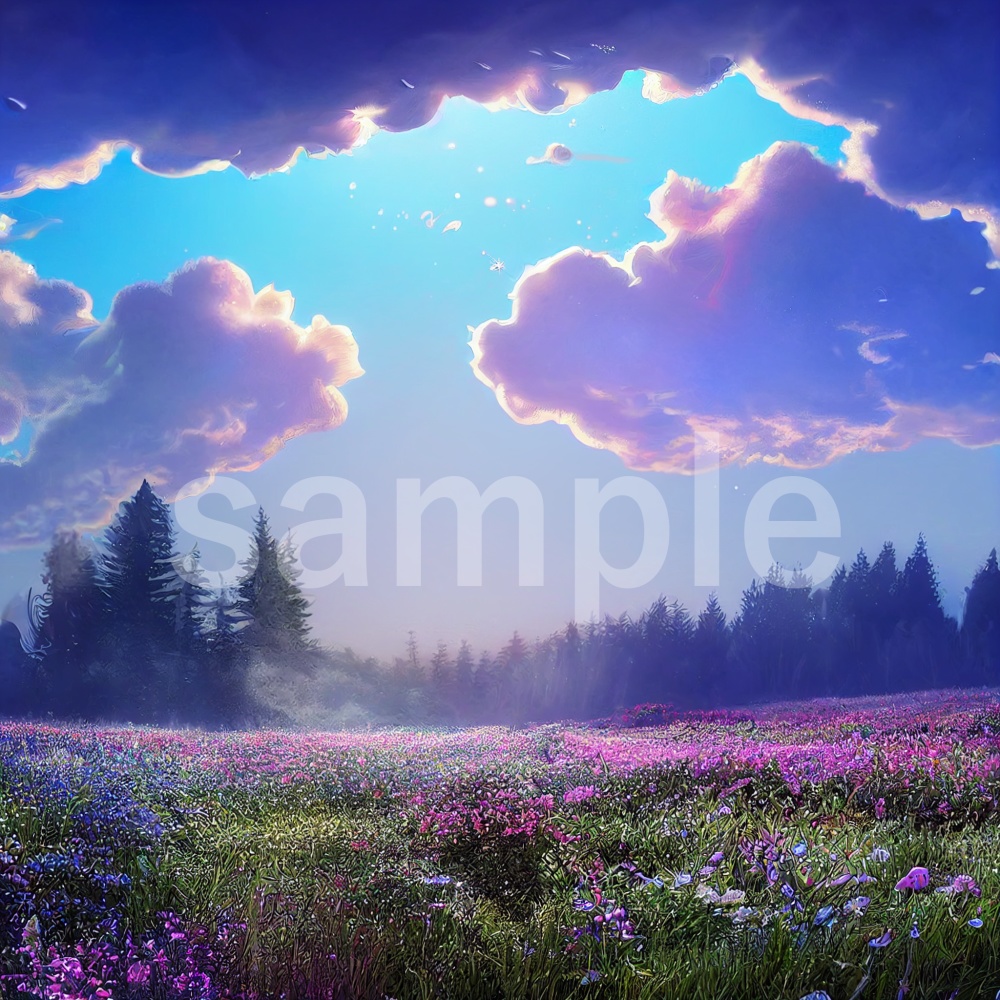 おとぎ話の草原をイメージしたイラスト背景素材 8枚セット