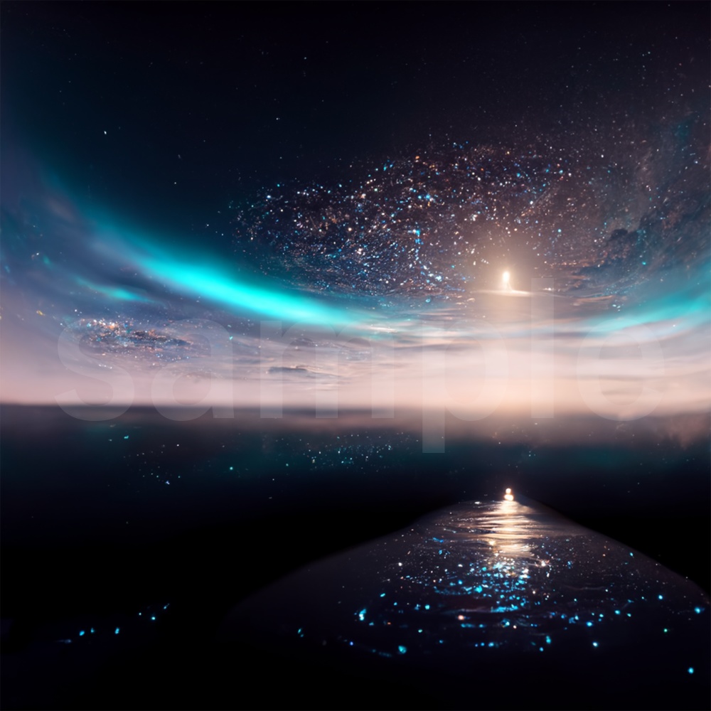 深い夜空のイラスト背景素材 8枚セット