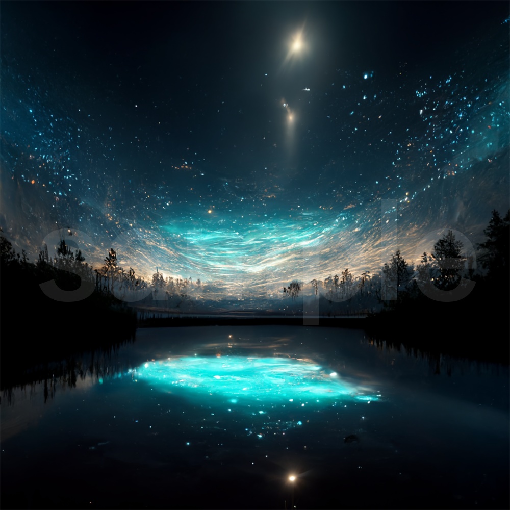 深い夜空のイラスト背景素材 8枚セット